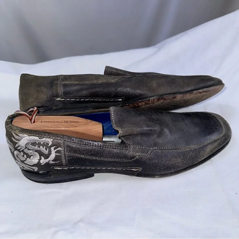 VTG Mark Nason Rock Never Dies Mens Brown Dragon Leather Shoes Sz 8.5